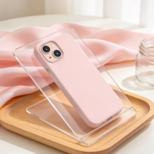 Soft Pink Lightweight Phone Cover, Slim Flexible Shell, Shock-Resistant Protective Frame, Raised Camera Border, Wireless Charging Support, Compatible with iPhone 13