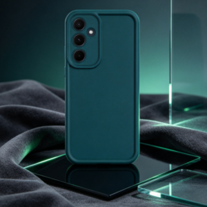 Deep Blue Flexible Phone Case, Slim Lightweight Construction with Reinforced Corners, Raised Camera Protection, Wireless Charging Support, Compatible with Samsung Galaxy A54 5G
