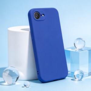 Royal Blue Matte Phone Case, Slim Fitted Profile, Flexible Shock-Resistant Frame, Raised Camera Surround, Wireless Charging Support, Compatible with iPhone 17e/16e
