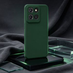 Dark Green Solid Phone Cover, Matte Lightweight Design, Flexible Protective Frame, Raised Camera Protection, Wireless Charging Support, Compatible with Motorola Moto G Stylus 2025/2026
